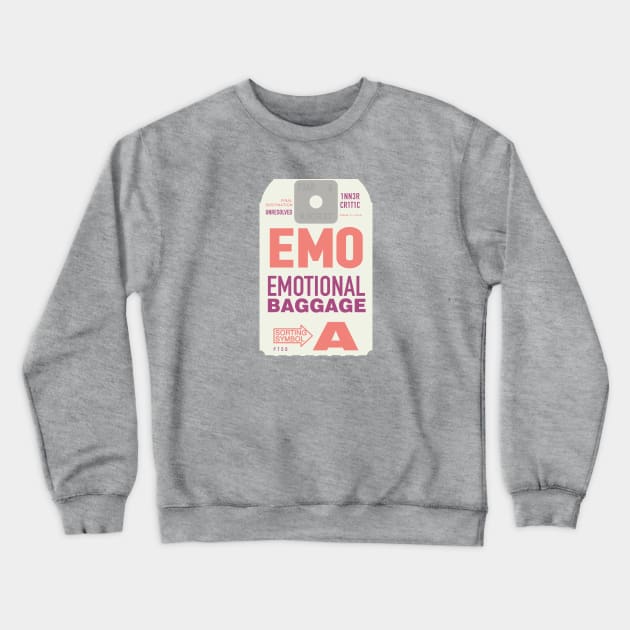 EMO Emotional Baggage Crewneck Sweatshirt by RussellTateDotCom